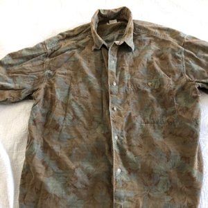 Banana republic floral "camo" corduroy shirt Large